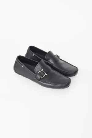 Black Leather Driving Loafer