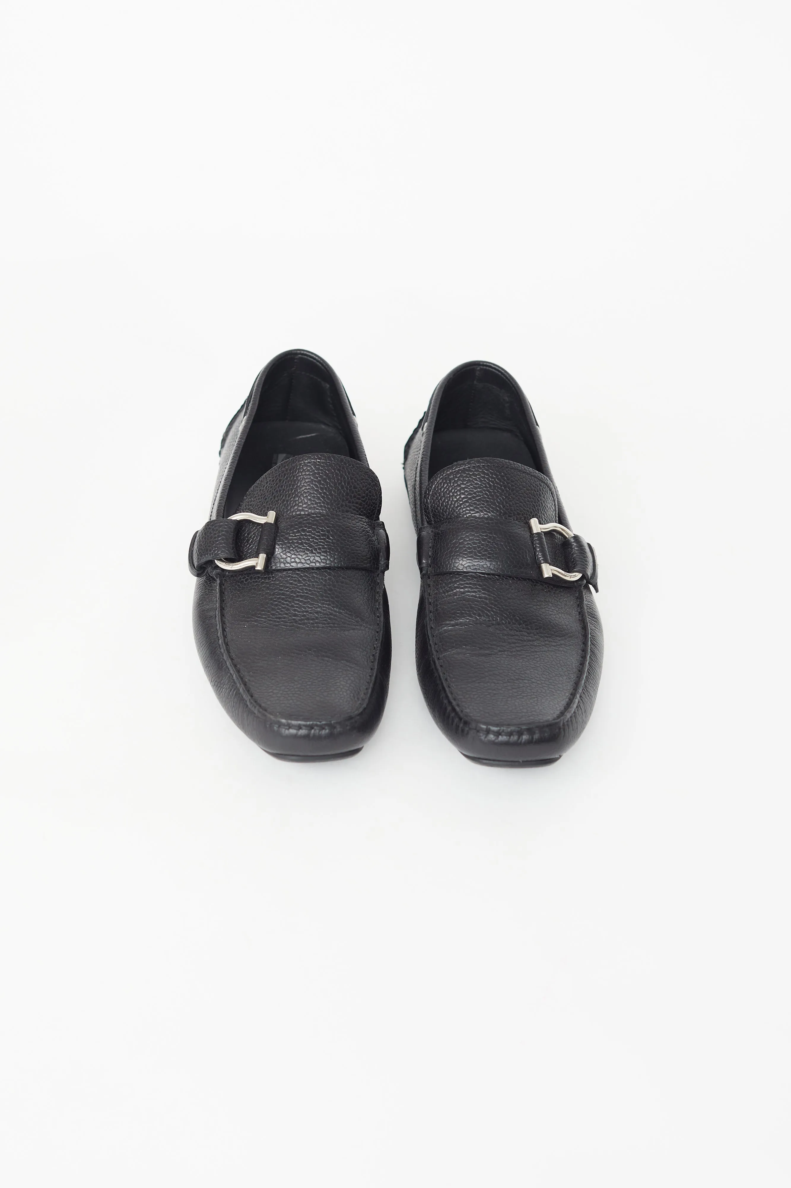 Black Leather Driving Loafer