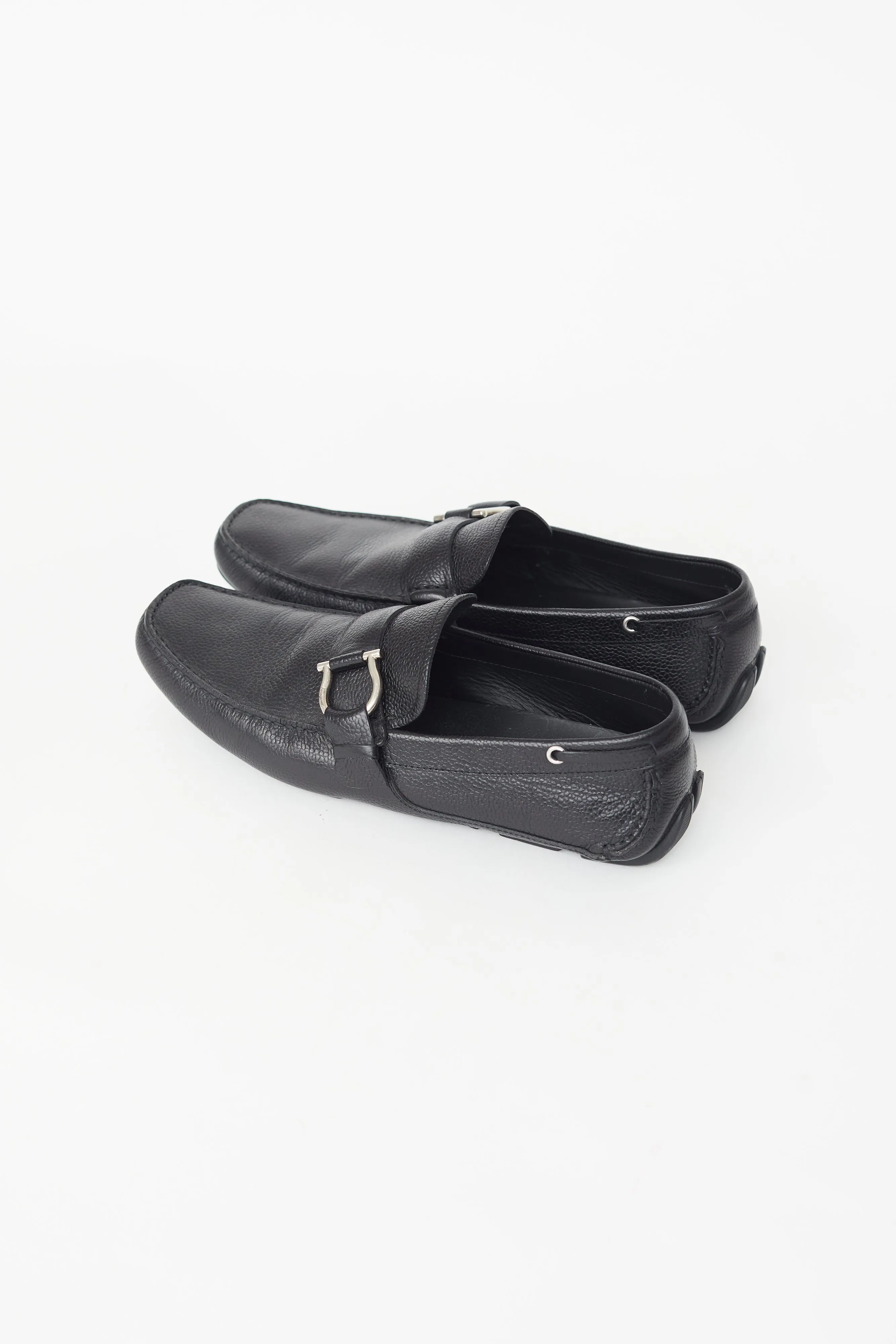 Black Leather Driving Loafer
