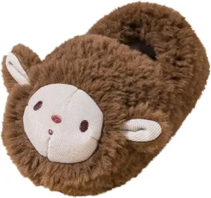 Boys Girls Home Slippers Fashion Autumn Winter Boys And Girls Flat Soft Comfortable And Warm Cute Cartoon