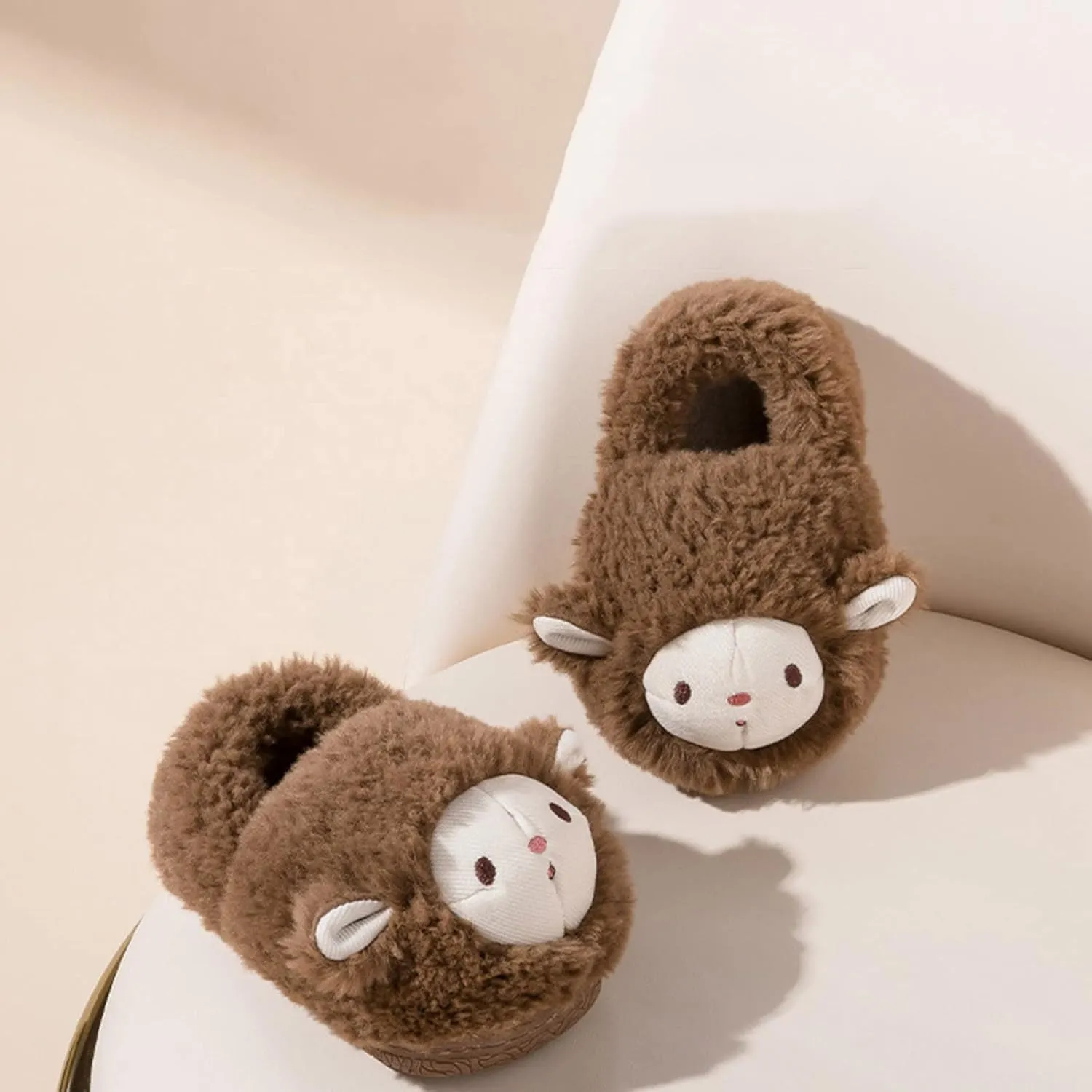 Boys Girls Home Slippers Fashion Autumn Winter Boys And Girls Flat Soft Comfortable And Warm Cute Cartoon