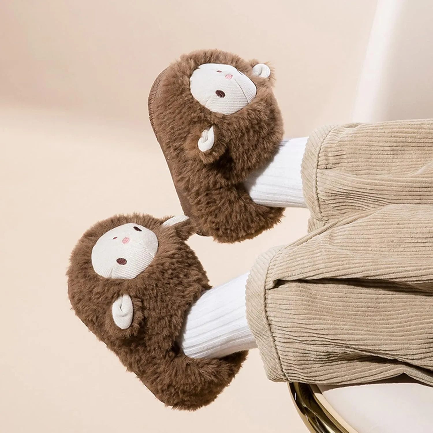 Boys Girls Home Slippers Fashion Autumn Winter Boys And Girls Flat Soft Comfortable And Warm Cute Cartoon