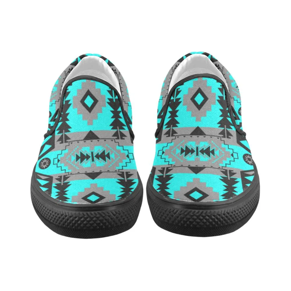 Chiefs Mountain Sky Men's Unusual Slip-on Canvas Shoes