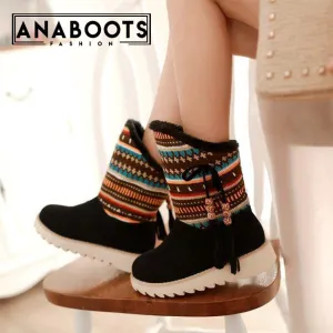 Flat Heel Add Warm Fur Platform Winter