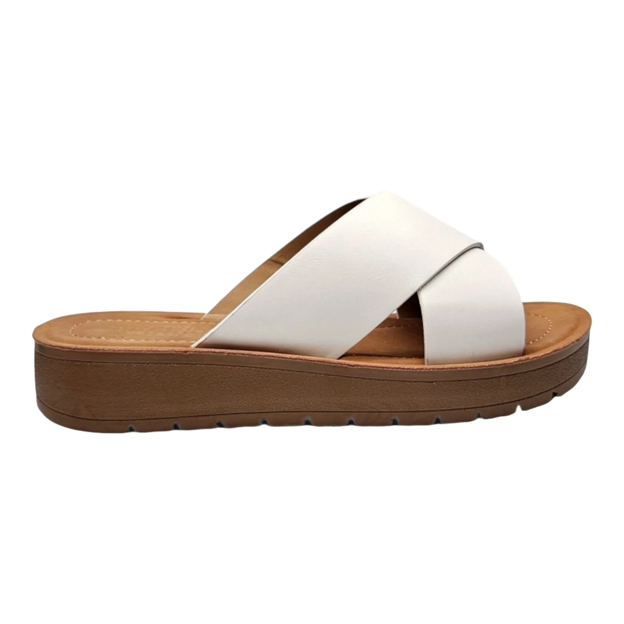 Forest Platform Criss Cross Sandals