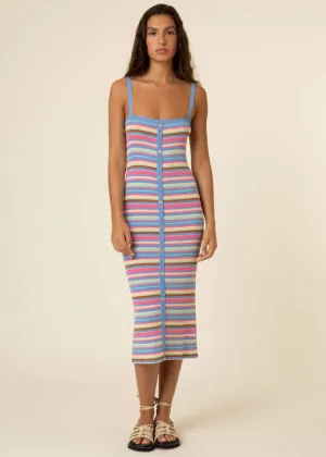 FRNCH Tania Striped Knitted Dress