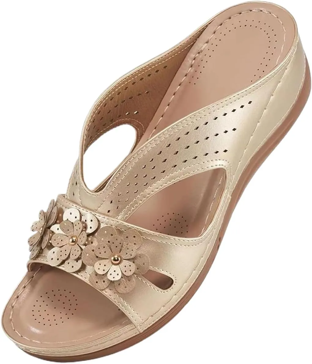 Sandals for Women Wedge Shoes Comfortable Dressy Slip On Lightweight Platform Slides Sandals