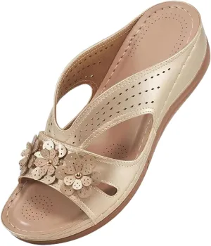 Sandals for Women Wedge Shoes Comfortable Dressy Slip On Lightweight Platform Slides Sandals