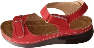 Women Arch Support Walking Sandals Summer Open Toe Orthopedic Platform Slip on Sandals